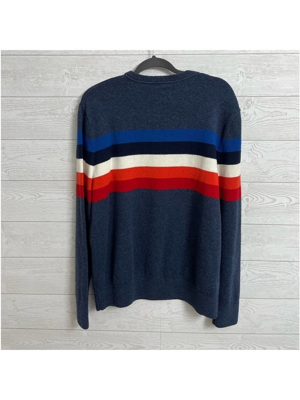 GAP Men’s Blue Stripe Crew Neck Sweater. Size XL - Picture 2 of 5
